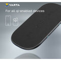 VARTA bezdrátová nabíječka Wireless Charger Multi, 10W + 10W, černá_2146240252