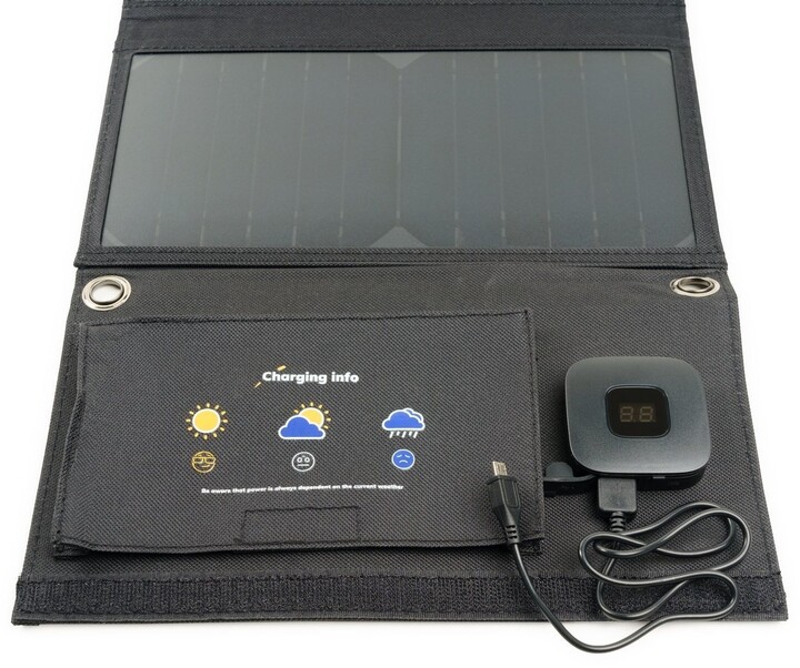 CROSSIO solární panel SolarPower 28W 2.0, 1x USB-A, 1x USB-C_1457443448