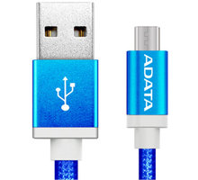 ADATA Micro USB kabel pletený, 1m, modrý_517663935