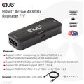 Club3D adaptér / repeater aktivní HDMI 4K@60Hz (F/F), černá_686448155