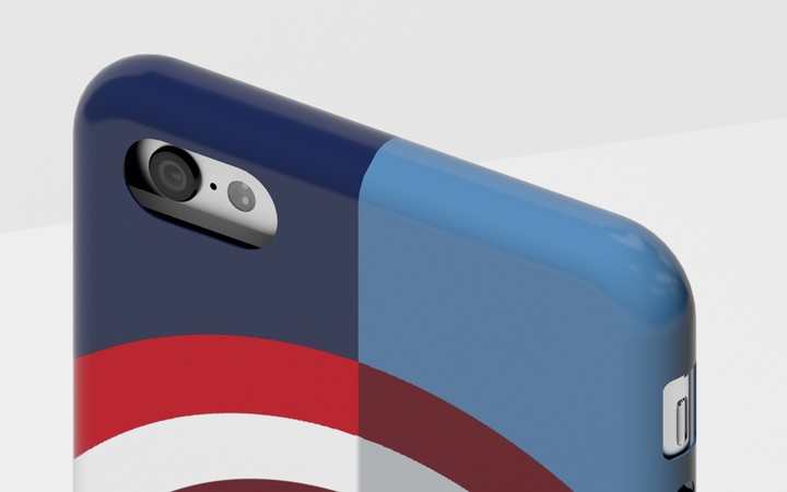 Tribe Marvel Captain America pouzdro pro iPhone 6/6s - Modré_1433066562