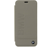 BMW Signature Real Leather Book Case pro Samsung G960 Galaxy S9 - Taupe_911754788