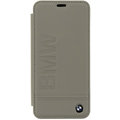 BMW Signature Real Leather Book Case pro Samsung G960 Galaxy S9 - Taupe