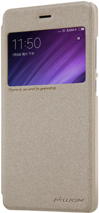 Nillkin Sparkle Leather Case pro Xiaomi Redmi 4 Pro, zlatá_1863609692