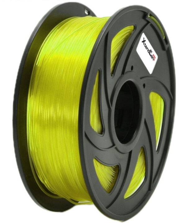 XtendLAN tisková struna (filament), PLA, 1,75mm, 1kg, průhledný žlutý_22364728