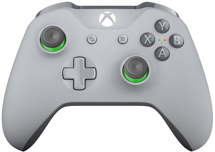Xbox ONE S Bezdrátový ovladač, šedý/zelený (PC, Xbox ONE)_2131318275