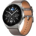 Huawei Watch GT 3 Pro 46 mm, Light Titanium Case, Gray Leather Strap_141933958