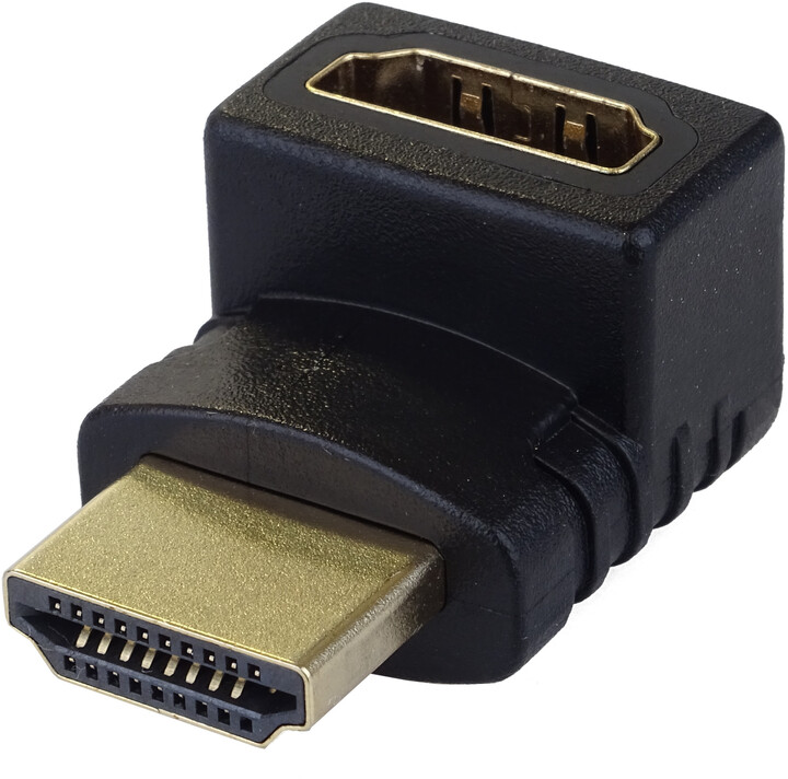 PremiumCord Adapter HDMI M/F zahnutý do pravého úhlu - opačný_1492244504