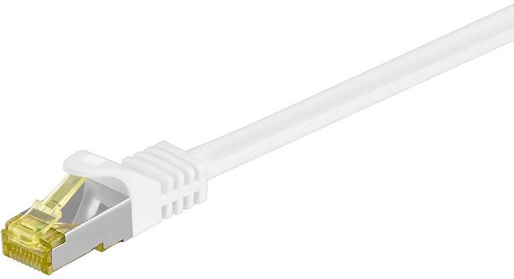 MicroConnect patch kabel S/FTP, RJ45, Cat7, 0.5m, bílá_855701295