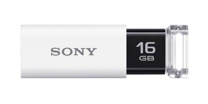 Sony USM16GUW Micro Vault Click 16GB, bílá_2050357357