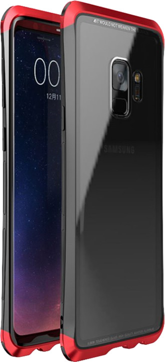 Luphie Double Dragon Alluminium Hard Case pro Samsung G960 Galaxy S9, černo/červená_505231009