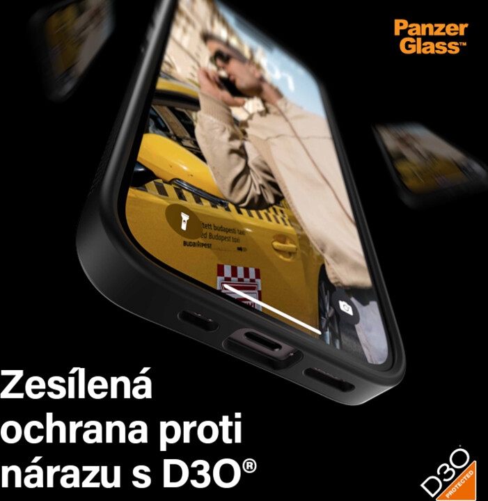 PanzerGlass ochranný kryt ClearCase D3O pro Apple iPhone 15, Black edition_1681580047