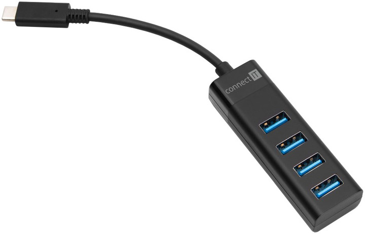 CONNECT IT USB-C externí hub, 4 porty USB-A 3.0_478175694