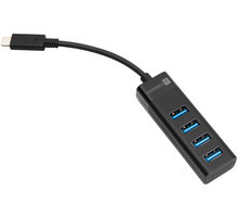 CONNECT IT USB-C externí hub, 4 porty USB-A 3.0_478175694
