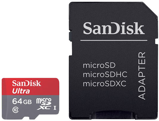 SanDisk Micro SDXC Ultra Android 64GB 80MB/s UHS-I + SD adaptér_1933387377