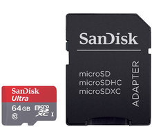 SanDisk Micro SDXC Ultra Android 64GB 80MB/s UHS-I + SD adaptér_1933387377