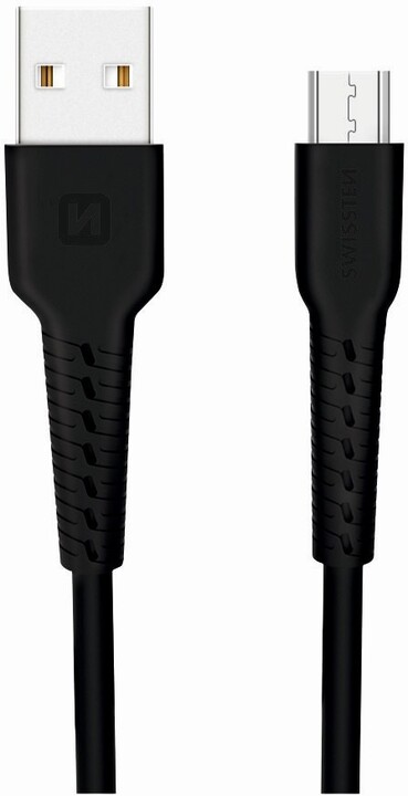 SWISSTEN datový kabel USB/micro USB, 1m, černá_1763974029