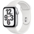 Apple Watch SE, 44mm, Silver Aluminium, White Sport Band_866609103