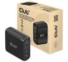 Club3D síťová nabíječka, GAN technologie, 4xUSB-A, USB-C, PD 3.0, 100W, černá_999123848