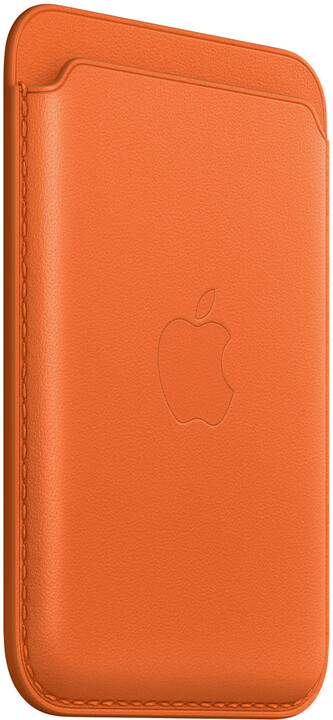 Apple kožená peněženka s MagSafe pro iPhone, oranžová_382517192
