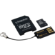 Kingston Micro SDHC 4GB Class 4 + SD adaptér + USB čtečka