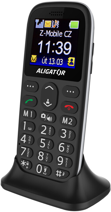 Aligator A510 Senior, černý + stolní nabíječka_817574798