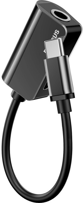 Baseus adaptér USB-C/USB-C + 3.5mm jack, černá_14016259