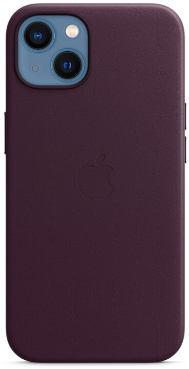 Apple kožený kryt s MagSafe pro iPhone 13, tmavě višňová_1583366066