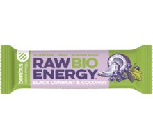 Bombus BIO Raw energy, tyčinka, černý rybíz a kokos, 50g