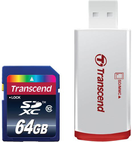 Transcend SDXC 64GB Class 10 + USB čtečka_738085617