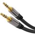 PremiumCord kabel stereo Jack 3.5mm, M/M, HQ, stíněný, 1.5m, černá