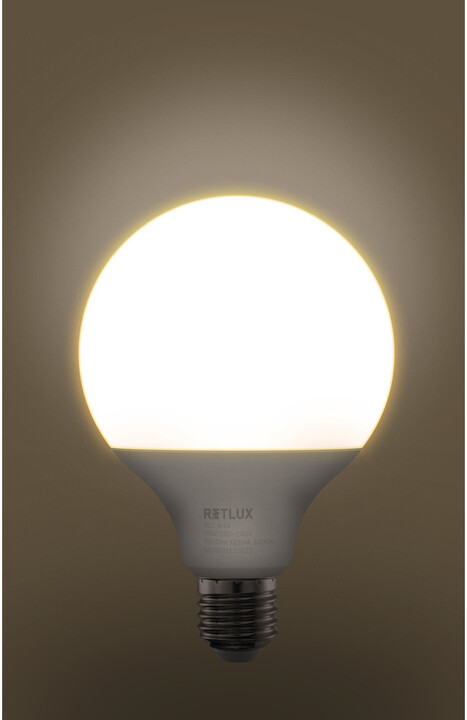 Retlux žárovka RLL 444, LED G95, E27, 15W, teplá bílá_1114693567