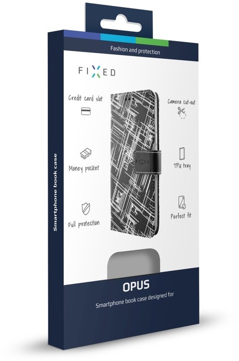 FIXED Opus pouzdro typu kniha pro Samsung Galaxy J1 (2016), motiv White Stripes_2125612254