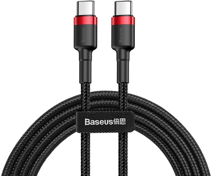 Baseus odolný kabel Series Type-C PD2.0 60W Flash Charge kabel (20V 3A) 1M, červeno/černá_1426570939