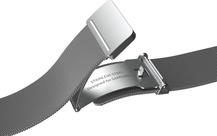 Samsung kovový řemínek milánský tah (velikost M/L), stříbrná_1409008794