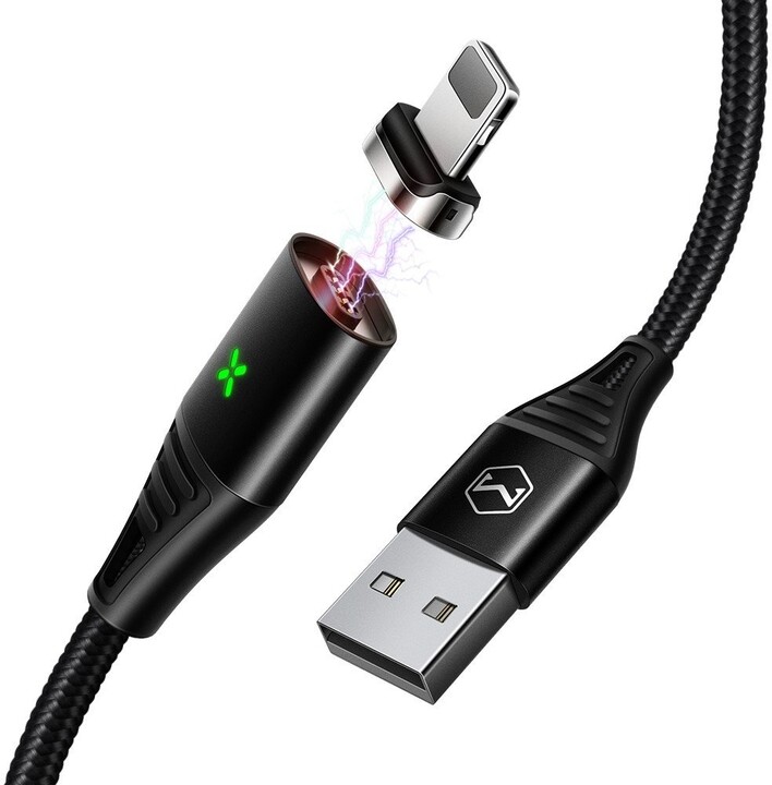 Mcdodo kabel Storm Series USB - Lightning, magnetický, M/M, černá_1678711234