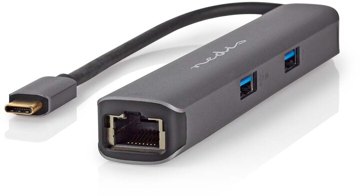 Nedis Multiportový adaptér USB-C, 2xUSB-A, 2xUSB-C, HDMI, RJ45_817346615