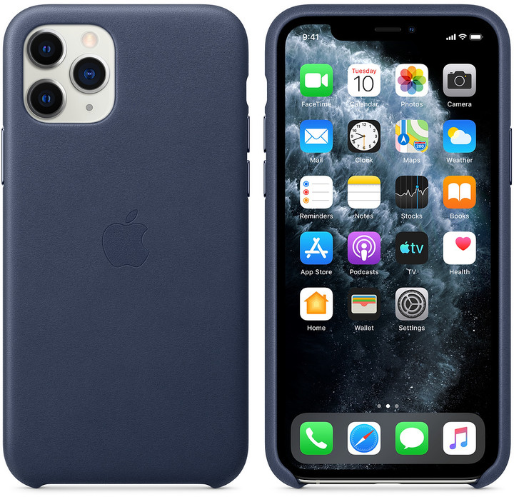 Apple kožený kryt na iPhone 11 Pro, půlnočně modrá_187767528
