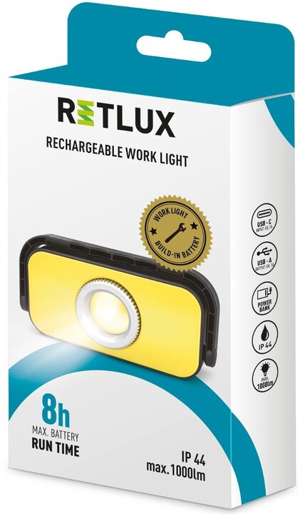 Retlux pracovní svítilna RPL 200, nabíjecí, 10W, černá_663009655
