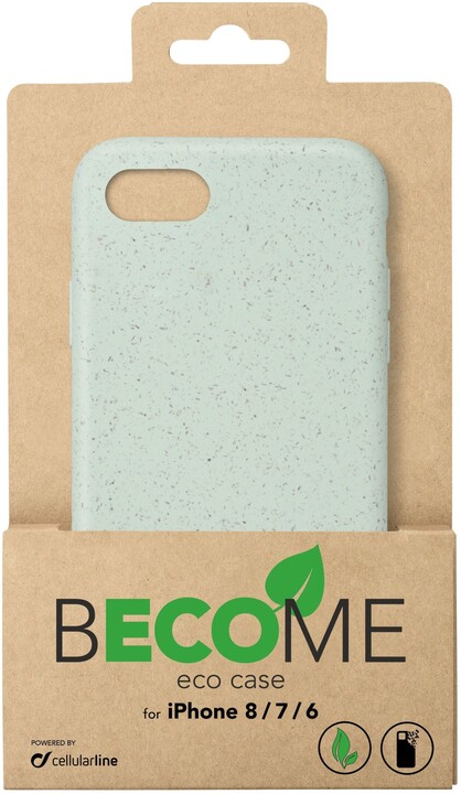 CellularLine kompostovatelný eko kryt Become pro Apple iPhone SE (2020), světle zelená