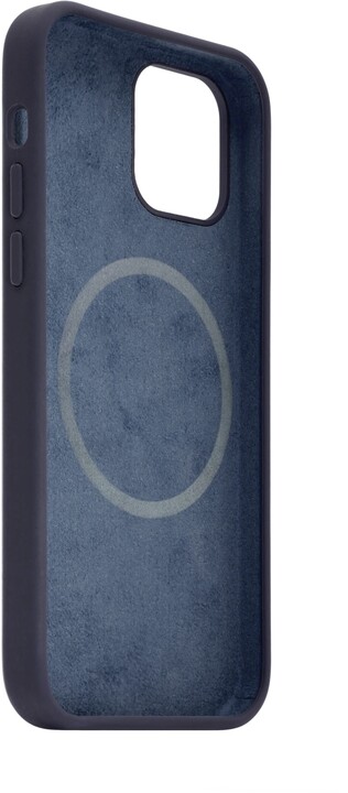 FIXED tvrzený silikonový kryt MagFlow pro iPhone 12/12 Pro, komaptibilní s MagSafe, modrá_1801490228