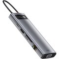 Baseus multifunkční HUB Metal Gleam Series 9v1 - USB-C PD 100W, 3xUSB 3.0, HDMI, VGA, RJ45, SD/TF_1835255056