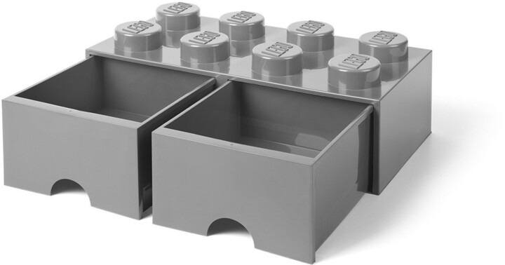 Úložný box LEGO, 2 šuplíky, velký (8), šedá_493298833