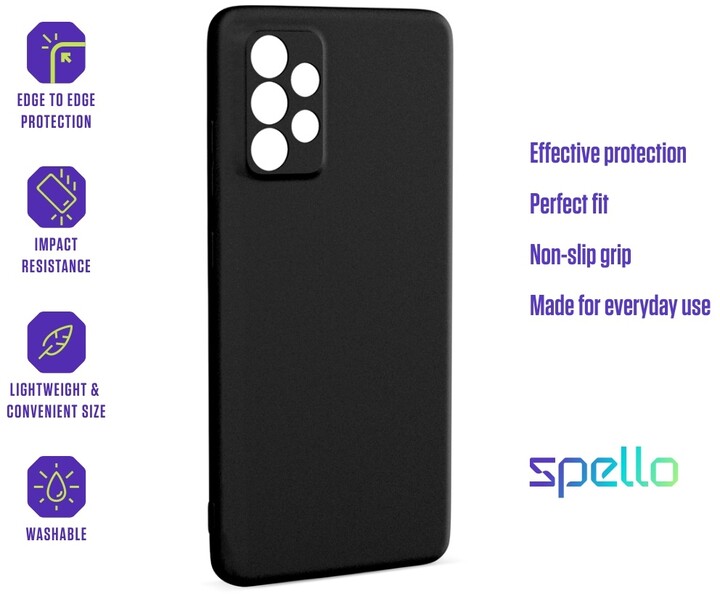 Spello by Epico silikonový zadní kryt pro Samsung Galaxy A54 5G, černá_663850532