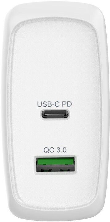 MAX MWC5300W síťová nabíječka s USB, USB/A + USB/C s funkcí QuickCharge 60W, bílá_144242004