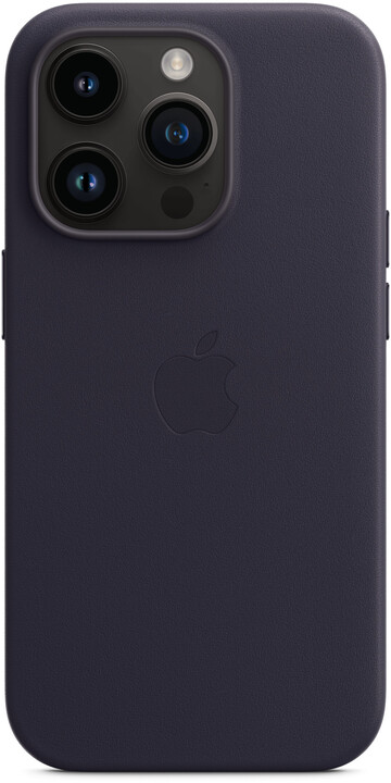 Apple kožený kryt s MagSafe pro iPhone 14 Pro, inkoustově fialová_964720192