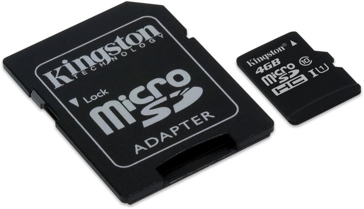 Kingston Micro SDHC 4GB Class 10 + adaptér_860736631