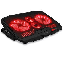 CONNECT IT FrostWind chladící podložka pod notebook s červeným podsvícením, černá CCP-2200-RD