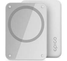 EPICO bezdrátová powerbanka kompatibilní s MagSafe, 4200mAh, světle šedá 9915101900033