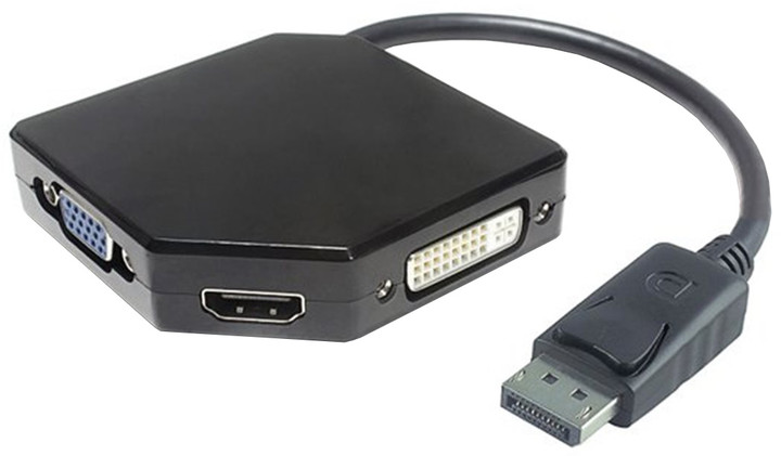 PremiumCord adaptér DisplayPort - HDMI + DVI + VGA 1080p (4K over HDMI)_831928501